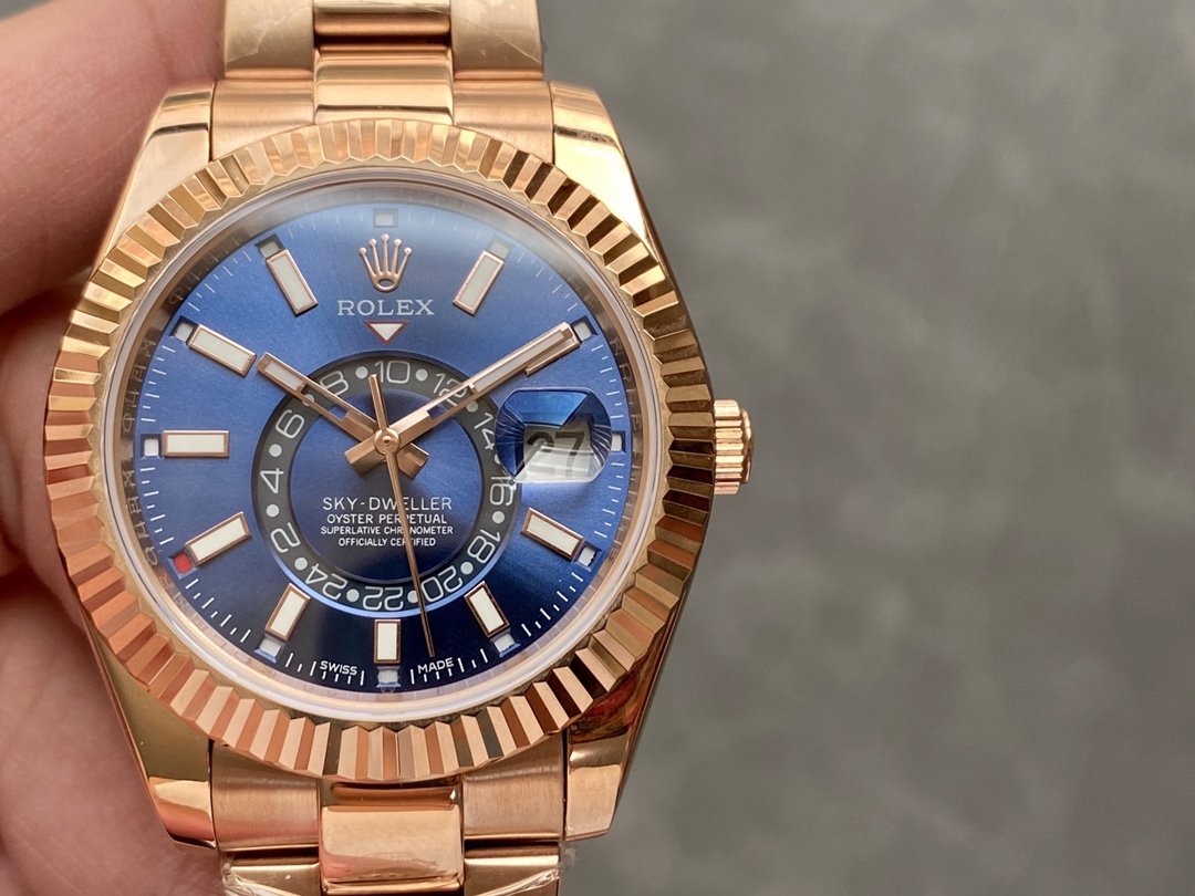 SKY-DWELLER ROSE GOLD 42 BLUE DIAL