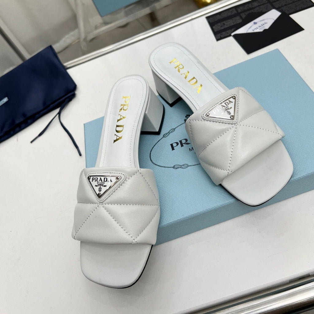 PRA EMBROIDERED SANDALS 45 WHITE LAMBSKIN