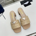 PRA EMBROIDERED SANDALS 45 BEIGE LAMBSKIN