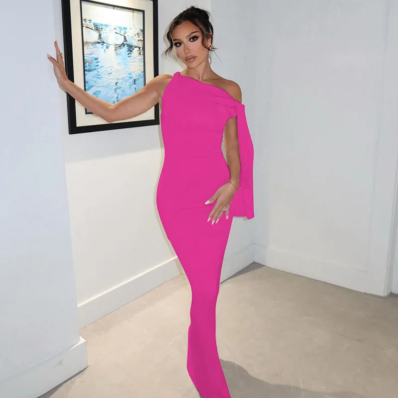 Hugcitar Fashion Solid O Neck Sleeveless Patchwork Sexy Bodycon Maxi Prom Dress Summer Women Clothes Party Festival Club Y2K
