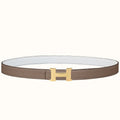 HERM Mini Constance 24mm Reversible Belt Taupe/White