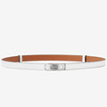 HERM Kelly 18 Belt In White Epsom Leather