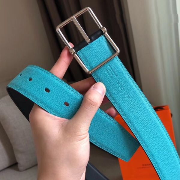 HERM Bleu Obscur Saddle 38MM Reversible Belt