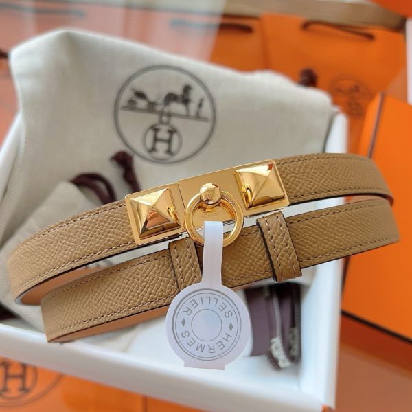 HERM Rivale 18 Belt in Chai Epsom Calfskin