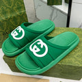 PLATFORM SLIPPERS IN EMERALD GREEN IMPORTED TPU
