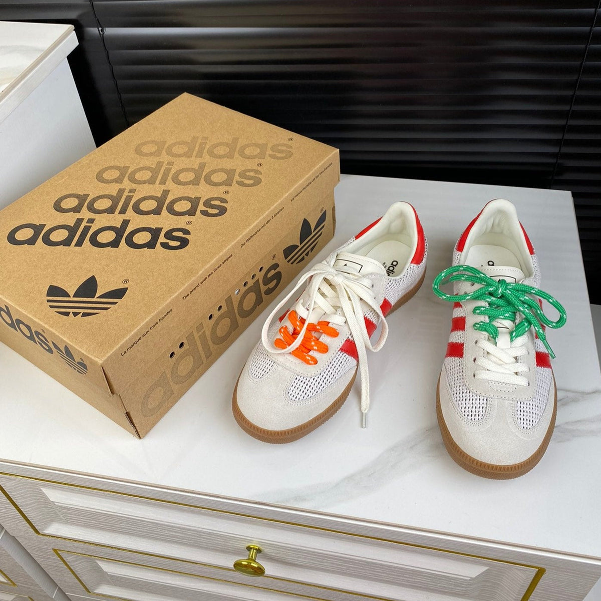 Light Gray Sneakers Adidas Samba Sneakers Cowhide