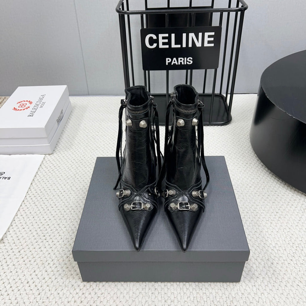 CAGOLE HIGH BOOTS IN BLACK LAMBSKIN