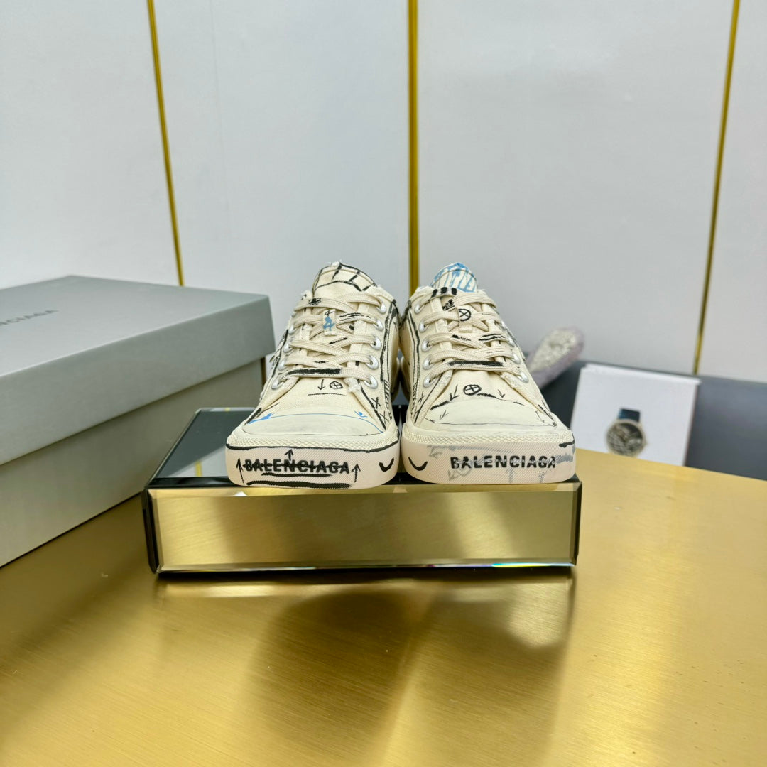 SKETCH SNEAKER MULES IN BEIGE CANVAS